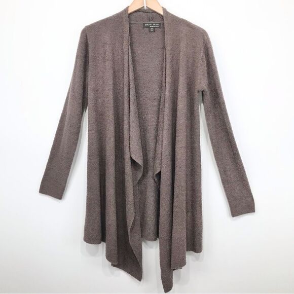 Barefoot Dreams Brown Bamboo Chic Lite Cozy Ultra Soft Knit Cardigan Sweater - Picture 1 of 14